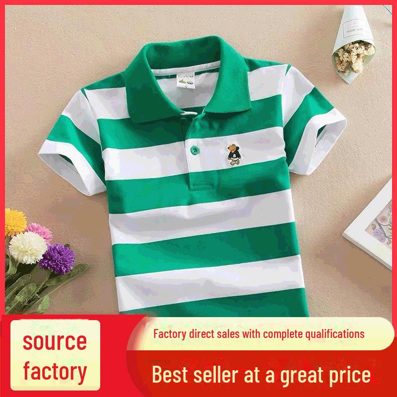 VantaGoods Jongens katoenen poloshirt - Zomer T-shirt met korte mouwen voor kinderen Size 10, 110cm