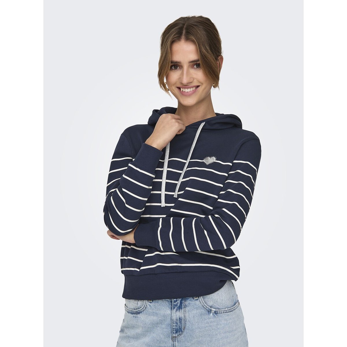 Only Gestreepte hoodie