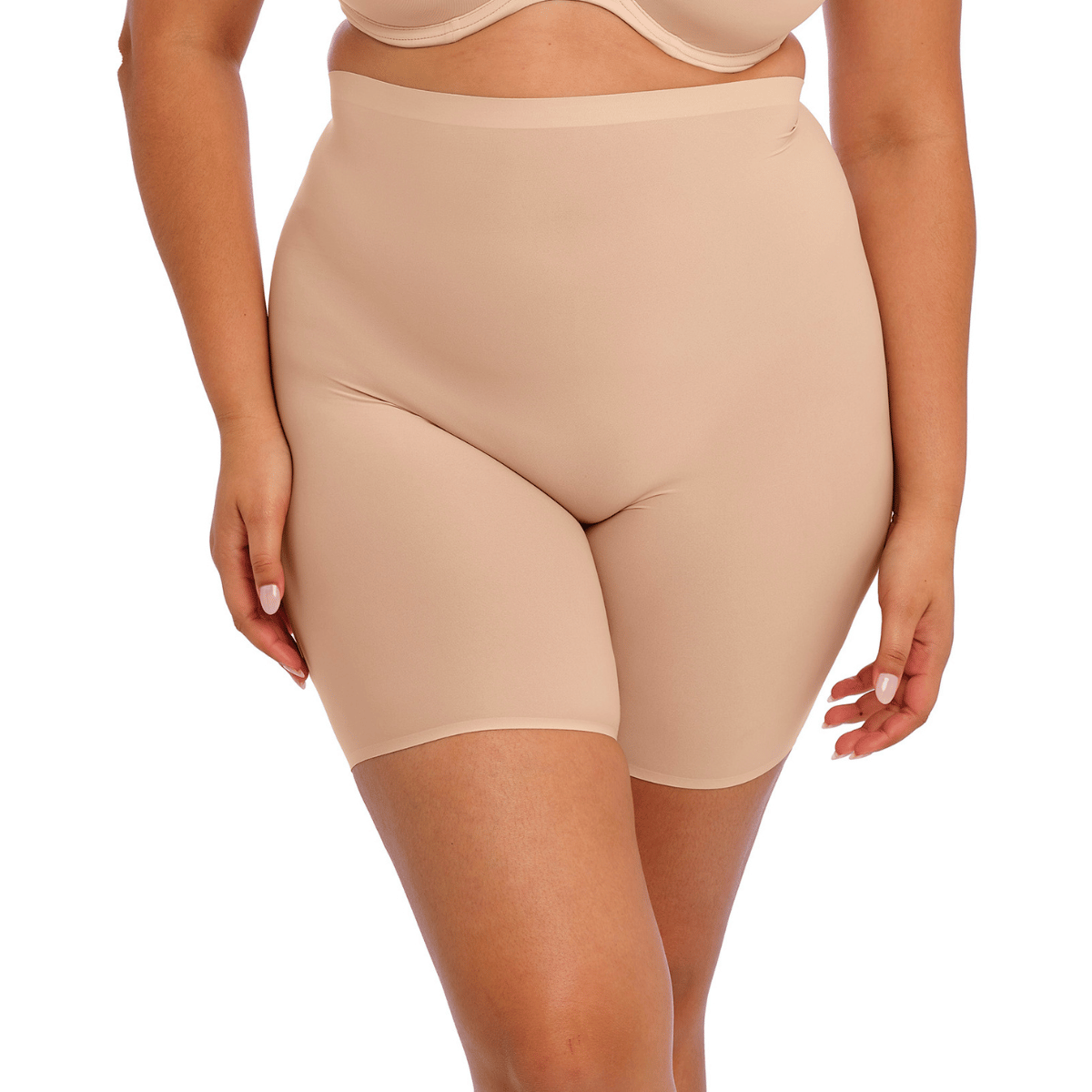 Fantasie Invisible curve comfort plus-size korte broek, beige