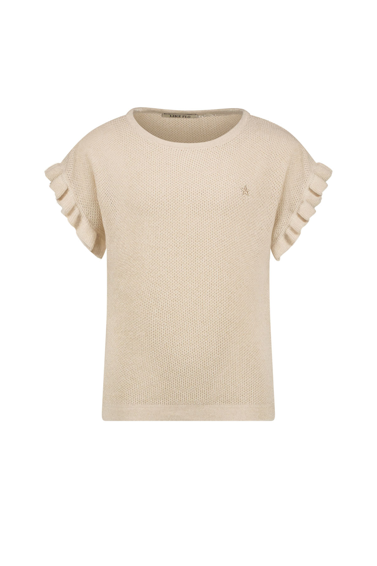 Like Flo zomer top meisjes - goud - glitter, gebreid - Emma