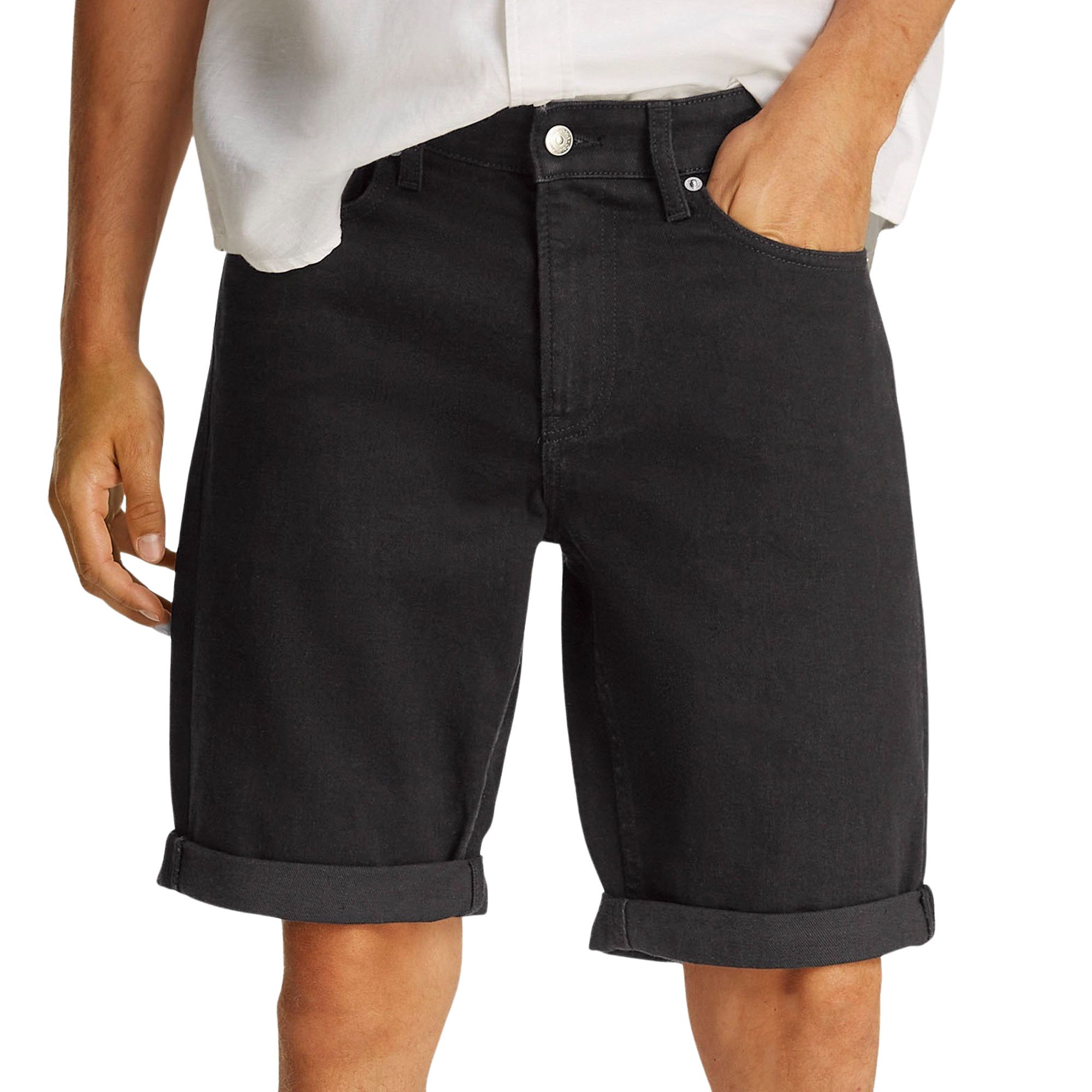 Calvin Klein Short SLIM SHORT met omslagzoom