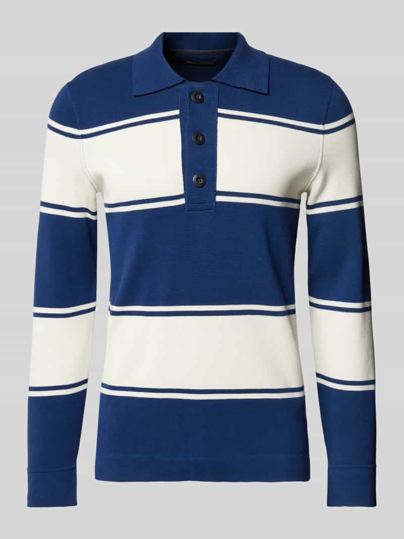 Marc O'Polo Regular fit rugbyshirt van zuiver katoen in een licht Milano-tricot
