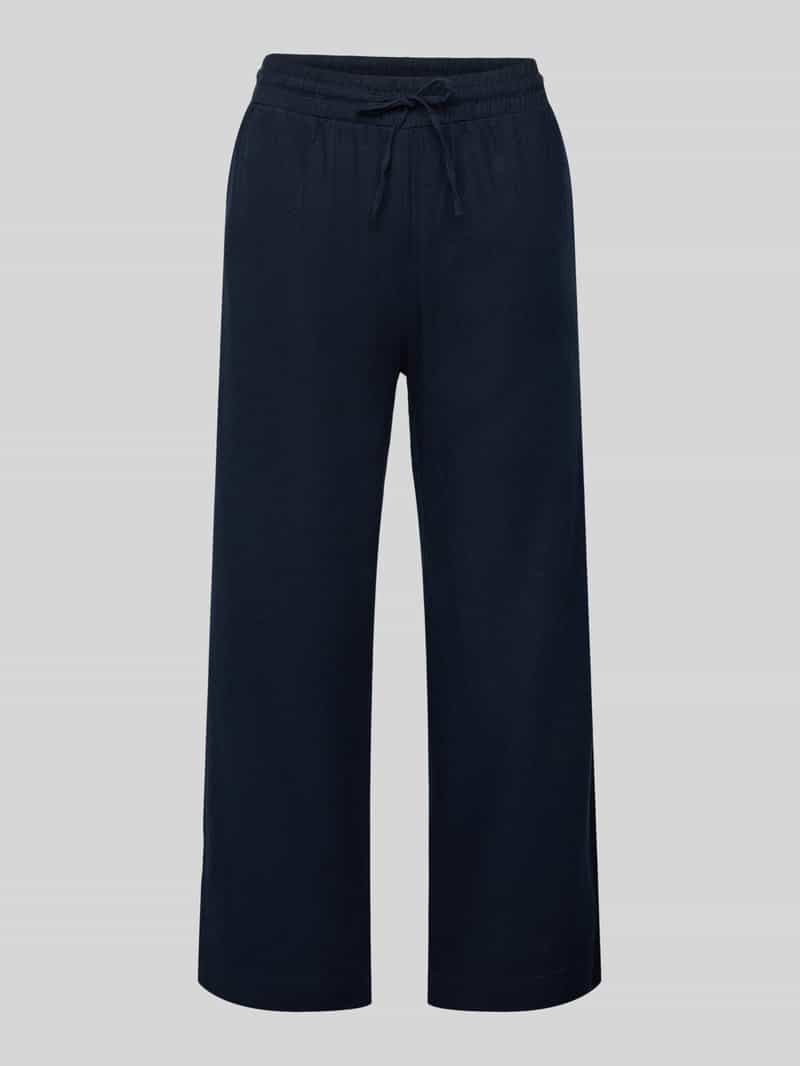 FREE/QUENT Straight leg linnen broek met steekzakken, model 'Lavea'