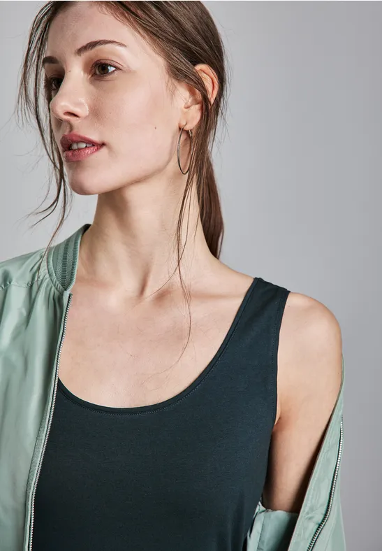 Street One Basic top in effen kleur