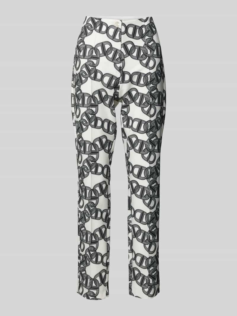 STEHMANN Regular fit stoffen broek met vaste persplooien, model 'Ellsa'