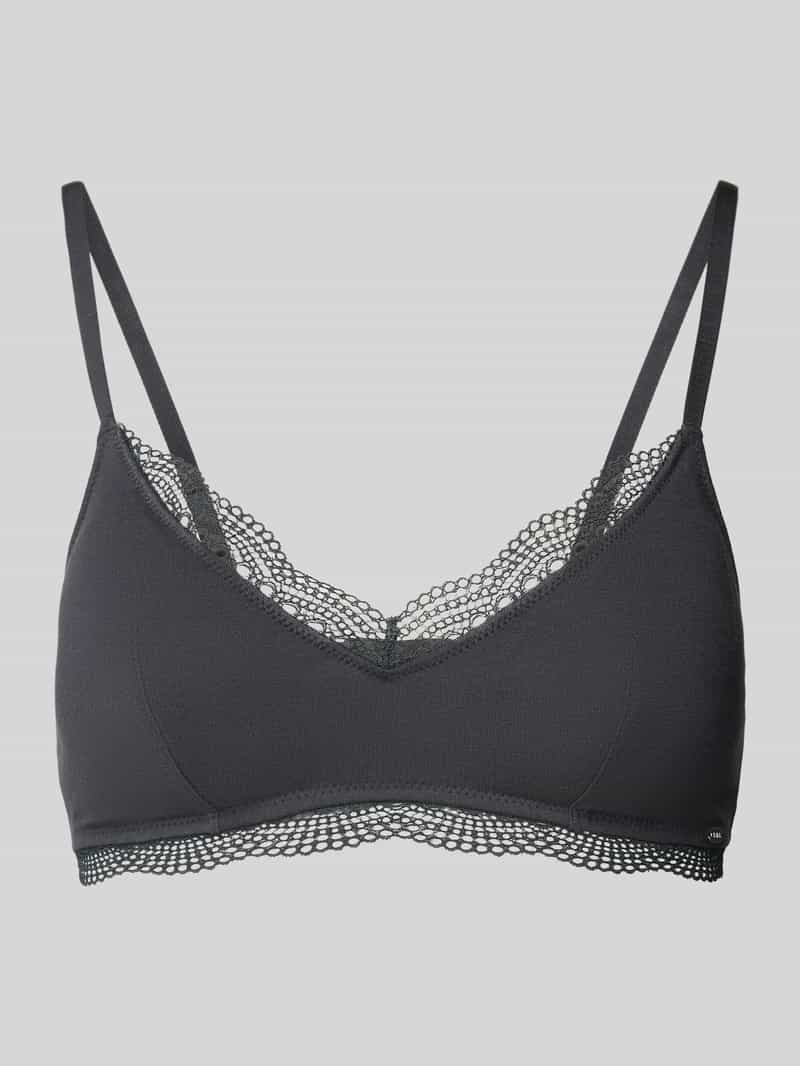 Skiny Soft-bh Classicotton V-hals met transparante kant