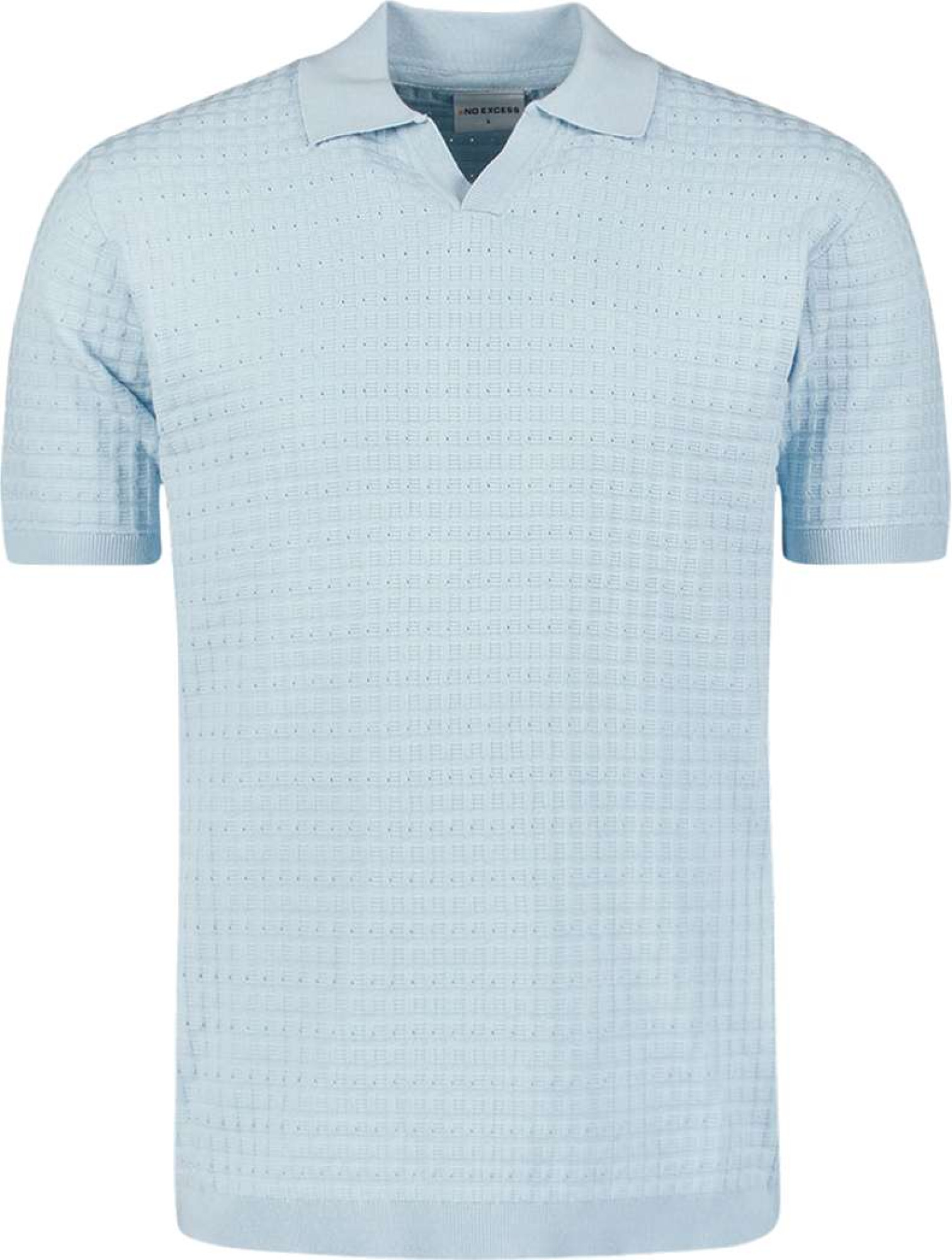 No Excess Pullover short sleeve polo v solid cloud