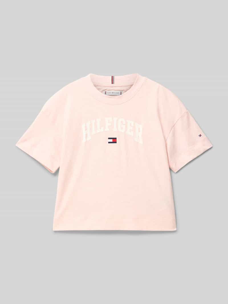 Tommy Hilfiger Polojurk ESSENTIAL POLO DRESS in knielengte, met logo-borduursel