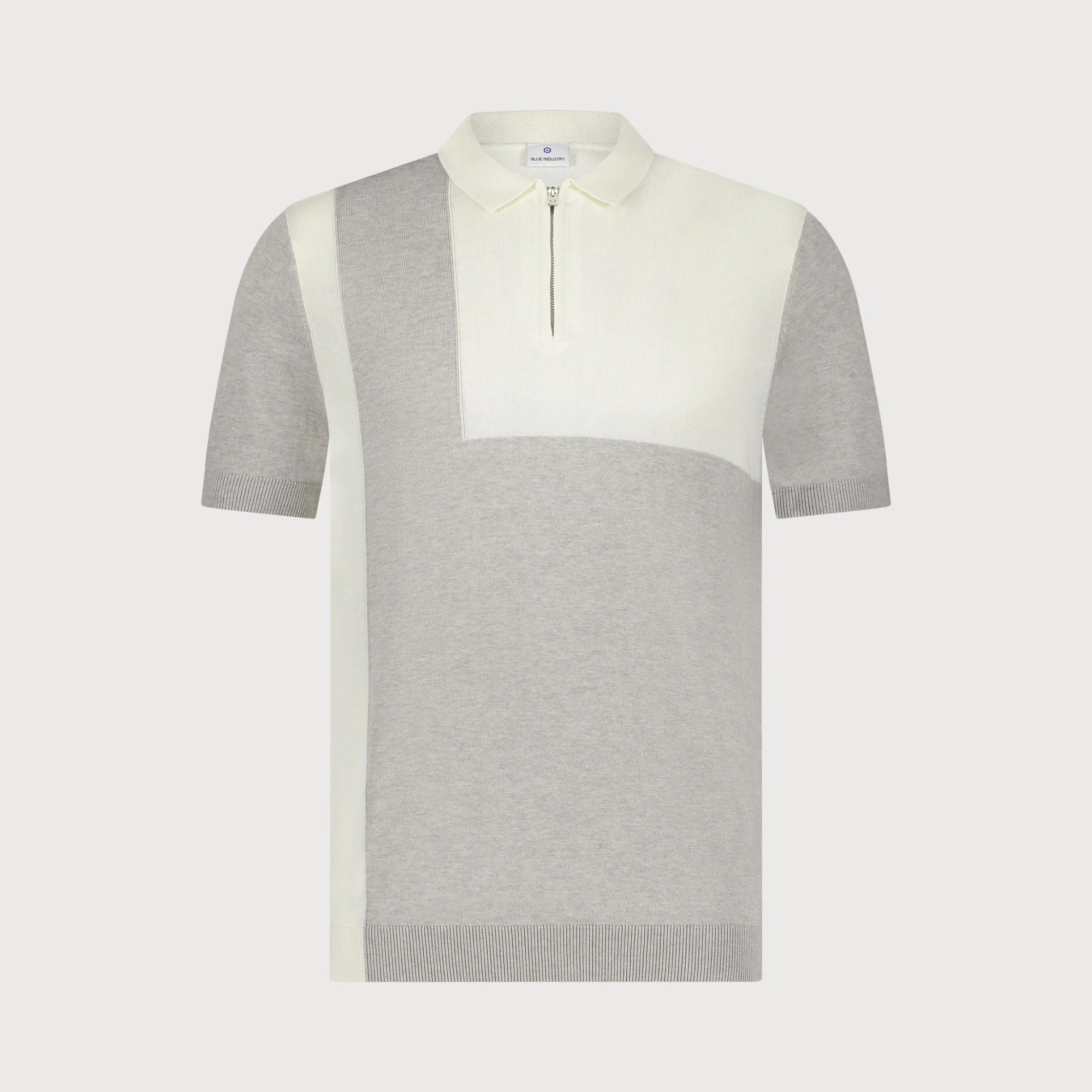 Blue Industry De grafische polo met ritssluiting |