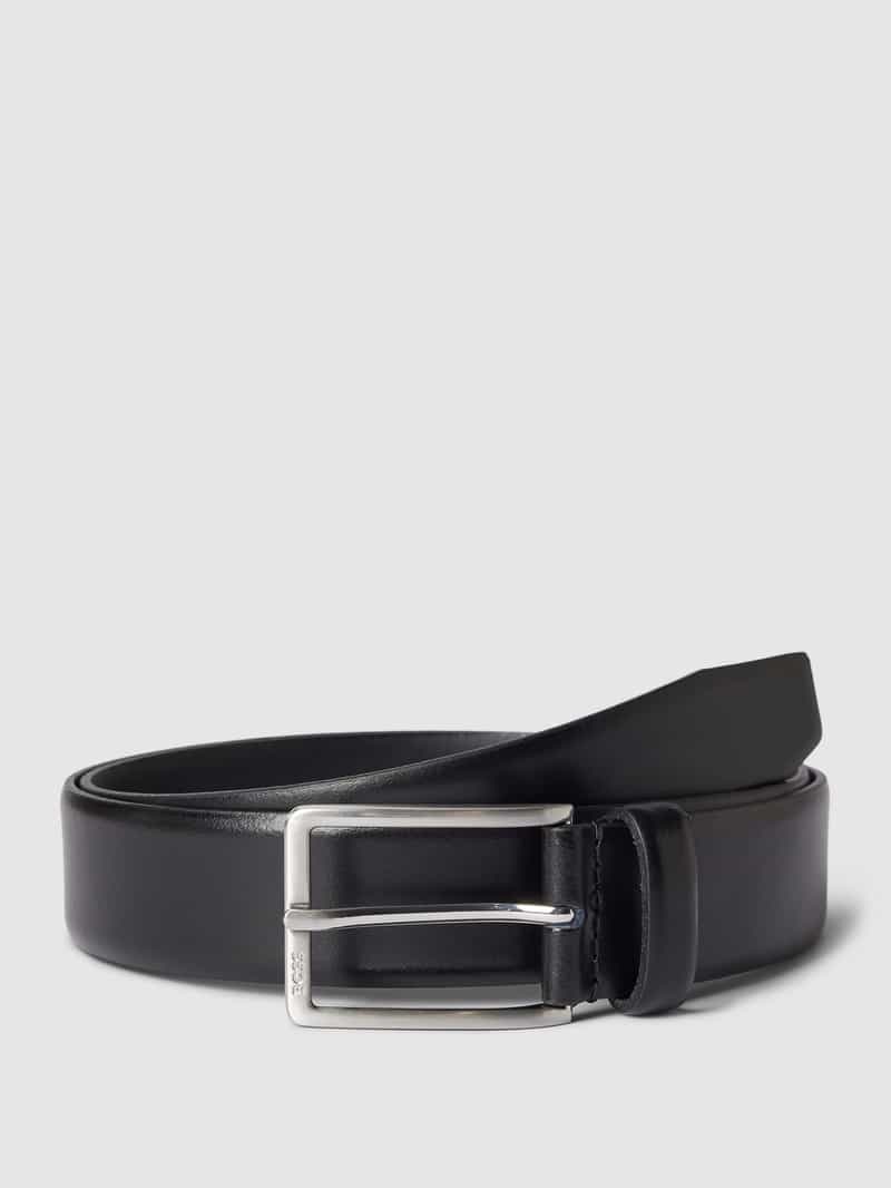 Boss Leren riem Erman-L_Sz35 met subtiele boss-reliëf op de sluiting