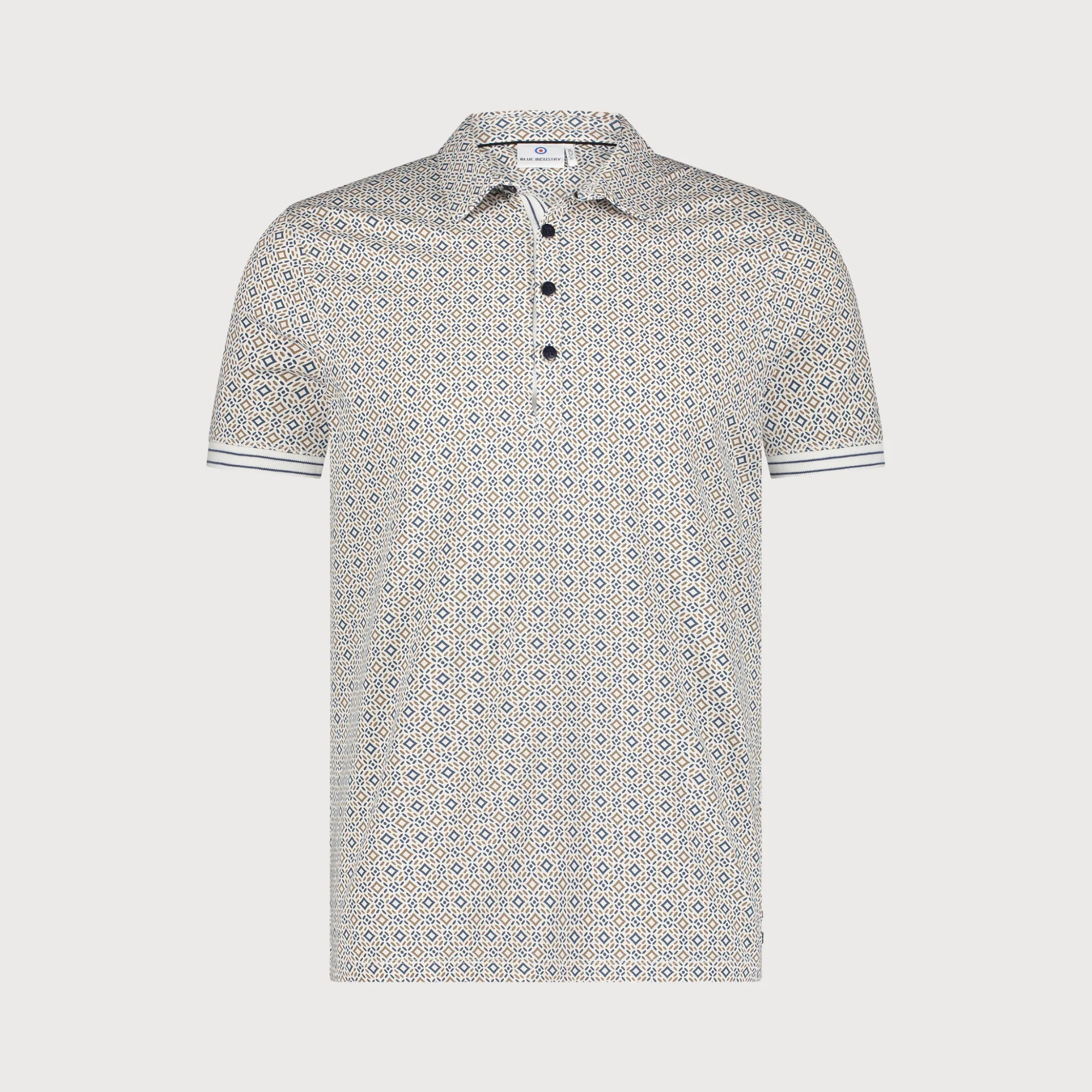 Blue Industry De microprint polo |