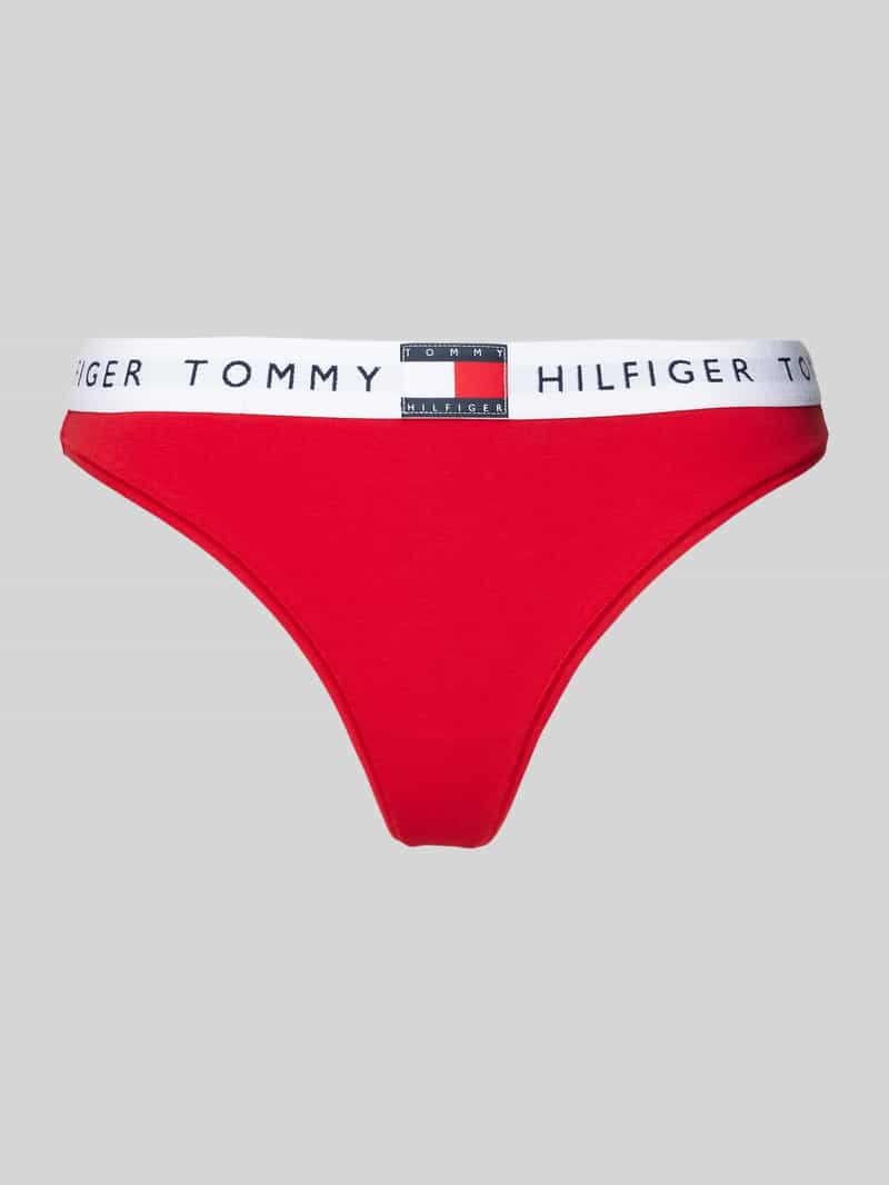 Tommy Hilfiger String met elastische band met label, model 'TH Heritage'