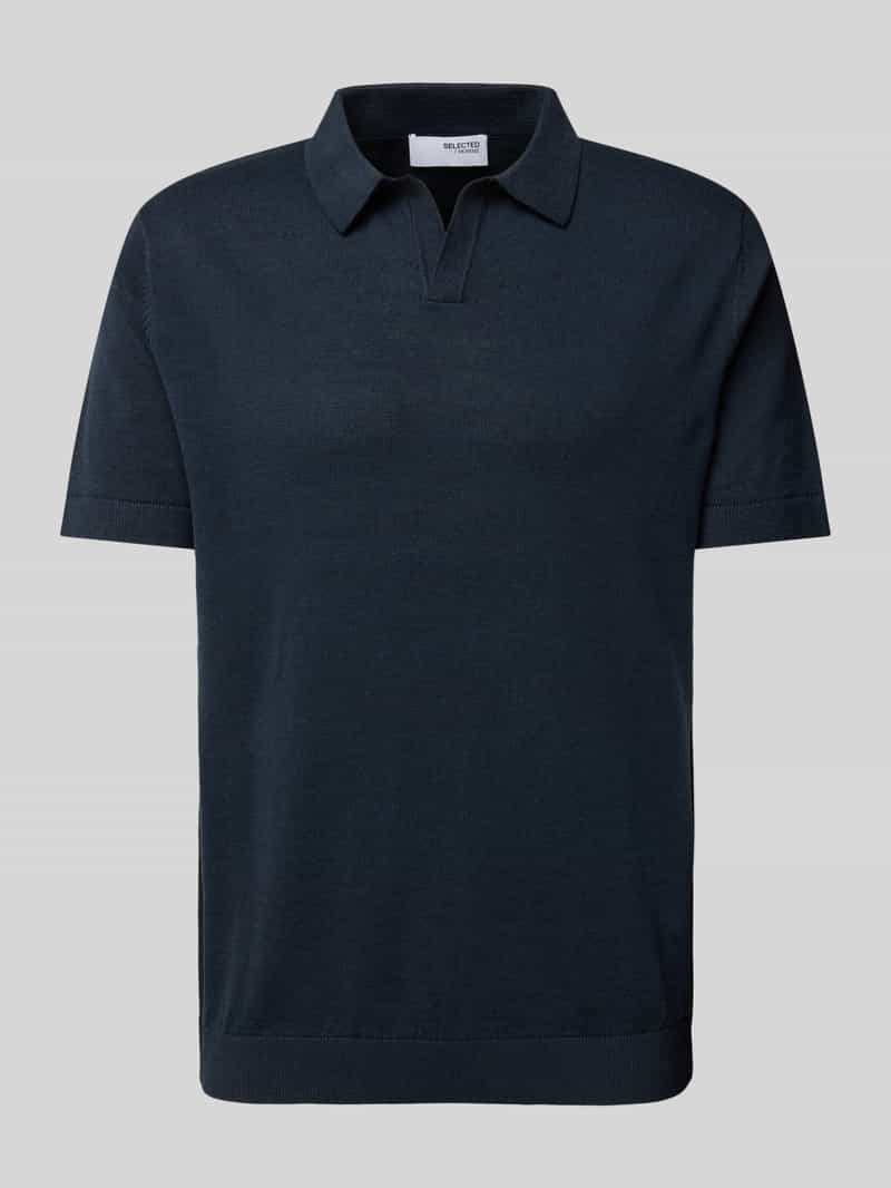 SELECTED HOMME Poloshirt SLHMATTIS SS KNIT SUN OPEN POLO NOOS