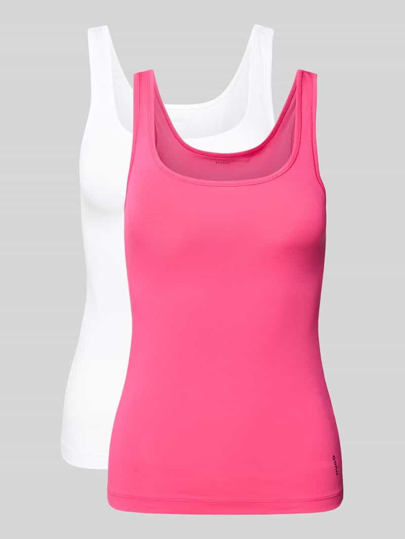 HUGO Tanktop met stretch in een set van 2 paar, model 'TWIN'