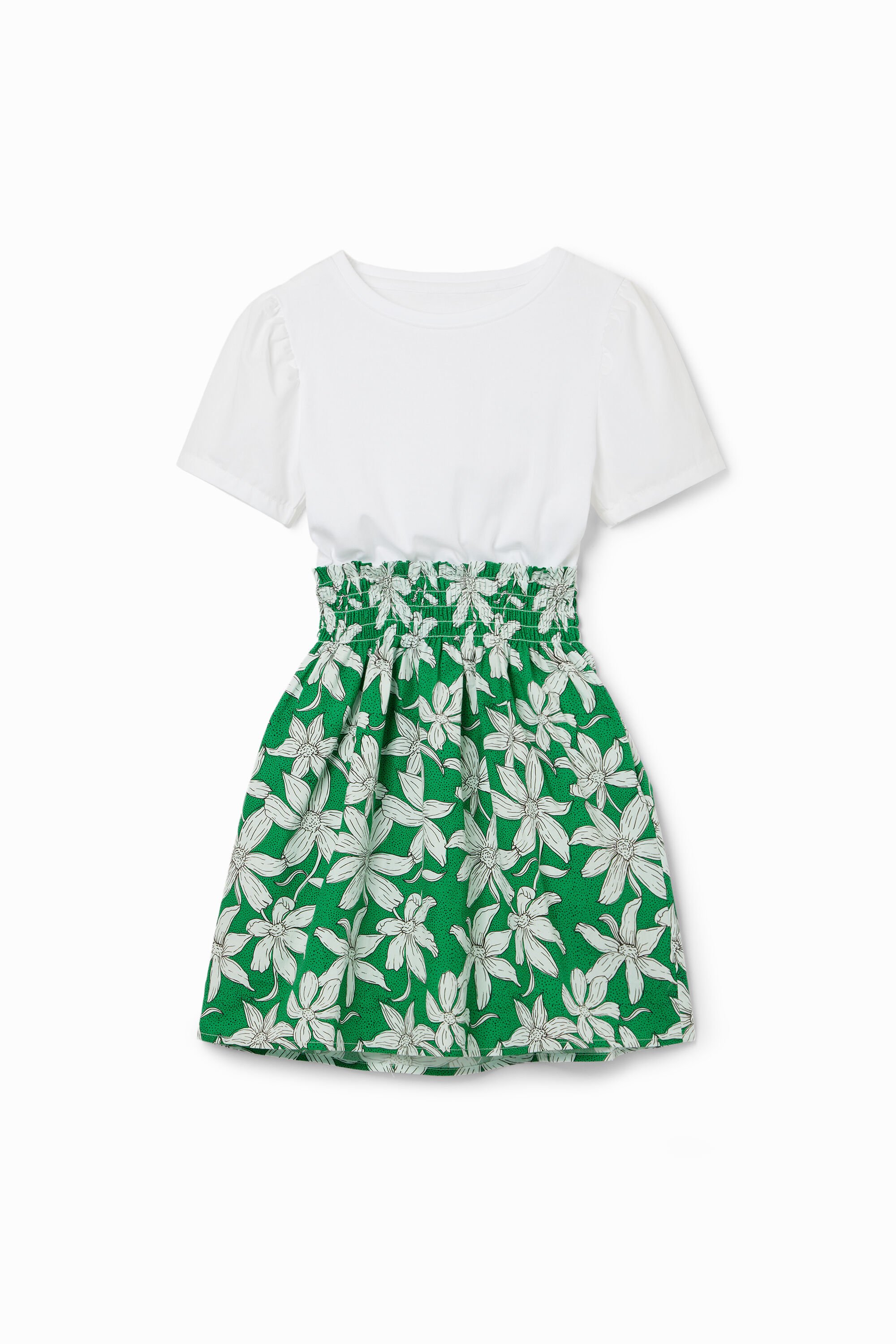 desigual Gecombineerde jurk bloemen - GREEN