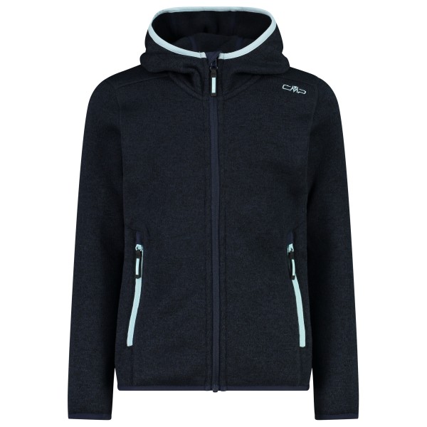 CMP - Girl's Jacket Fix Hood Jacquard Knitted 3H19825 - Fleecevest, zwart