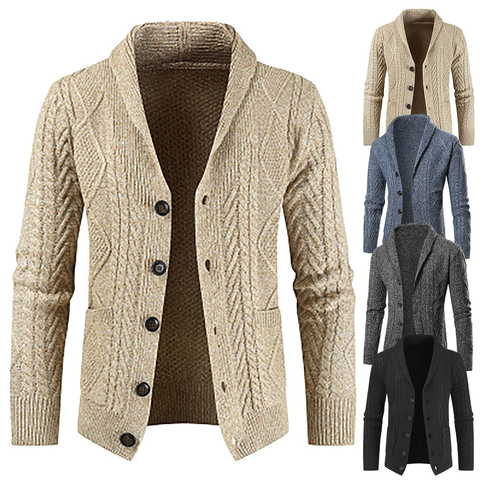 Sinking fish Herfst- en winter herenmode los vest warme revers capuchon trui L zwart