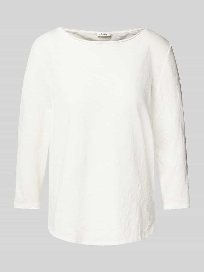 S.Oliver RED LABEL Relaxed fit T-shirt met 3/4-mouwen van puur katoen