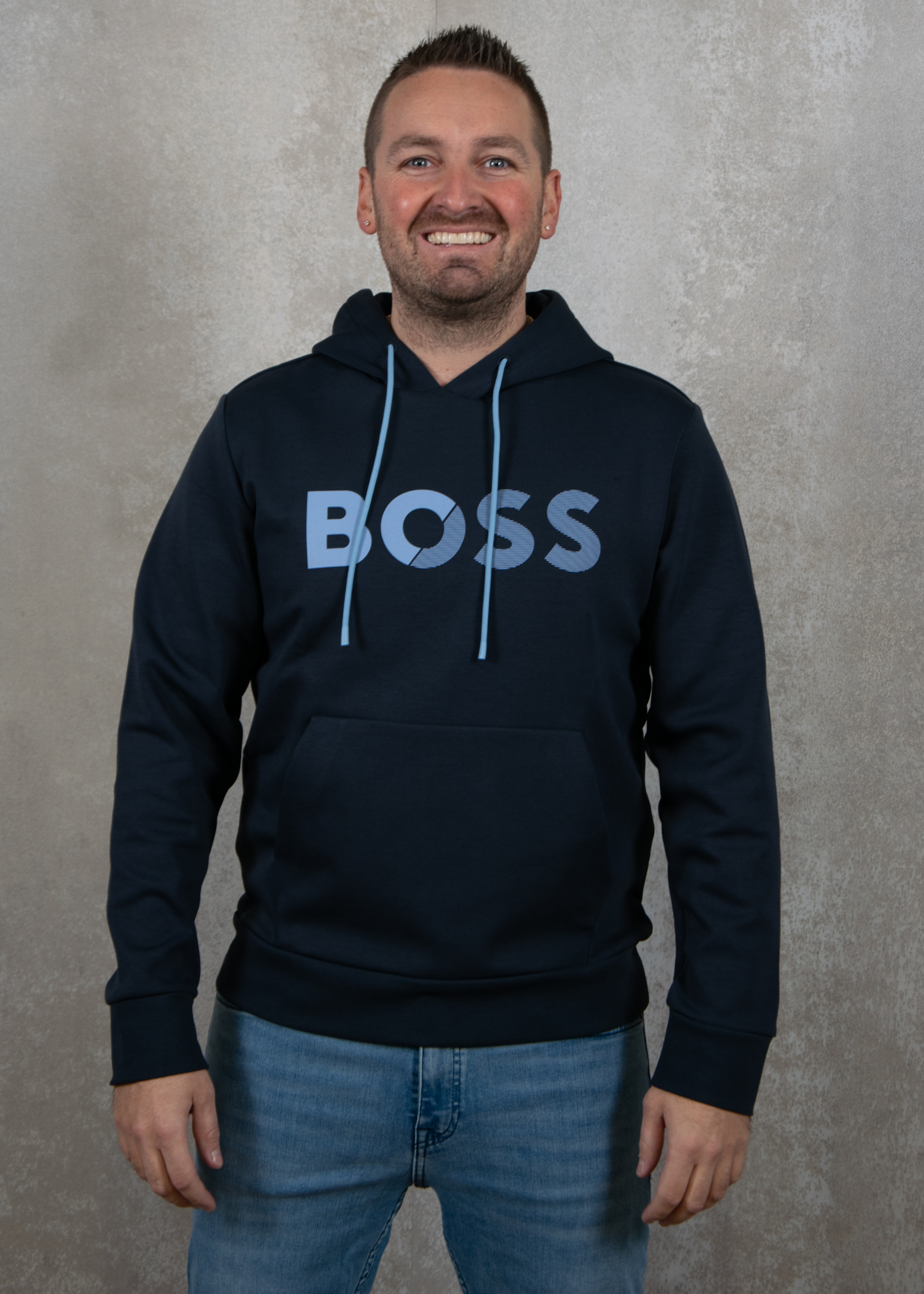 BOSS GREEN Hoodie Soody Tape Logo met modieuze logo-print