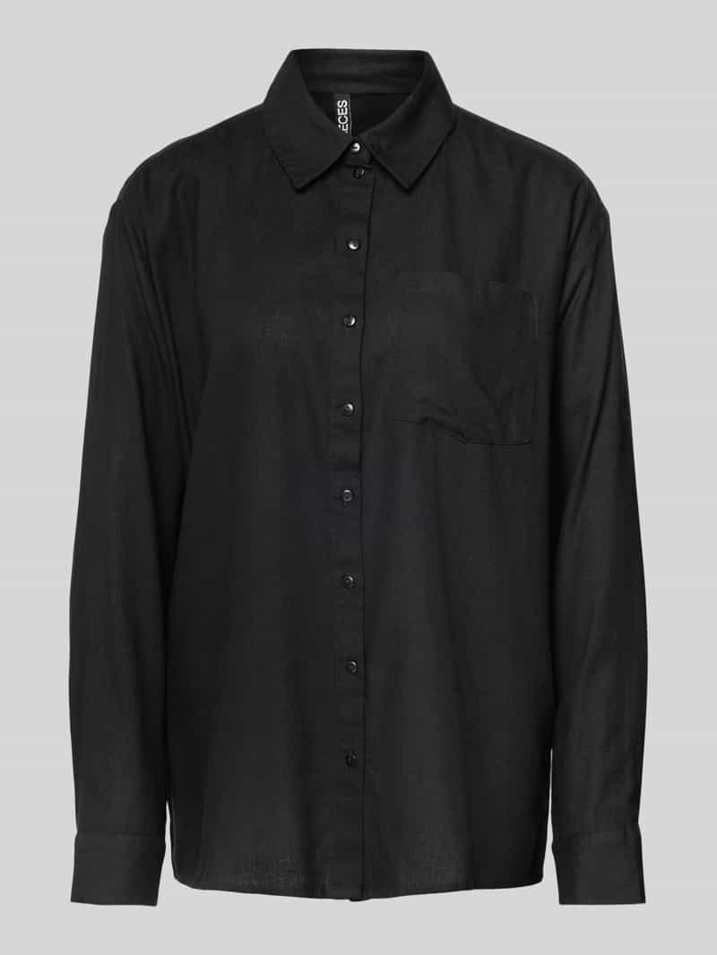 pieces Overhemdblouse PCPIA LS LOOSE SHIRT WVN NOOS