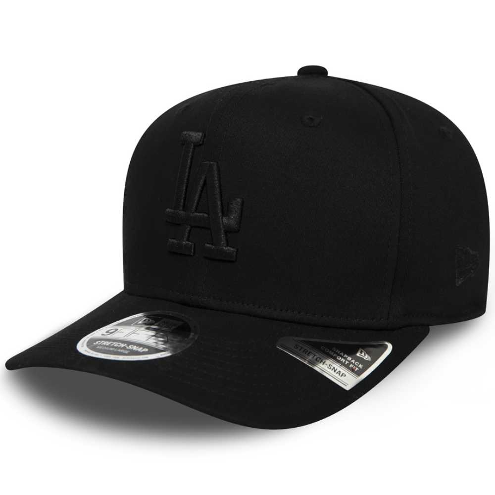 New Era LA Dodgers 9FIFTY Stretch Snap Cap Tonal Black