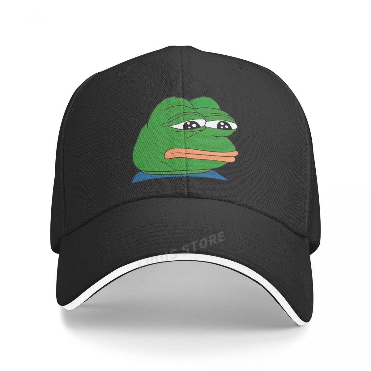 91421224MABNCF2A91 Mode Heren Sad Frog Baseball Cap Outdoor Verstelbare Dad Hat Heren Zomer Snapback Hoeden Sad Frog Sport Golf Cap Gorra One Size