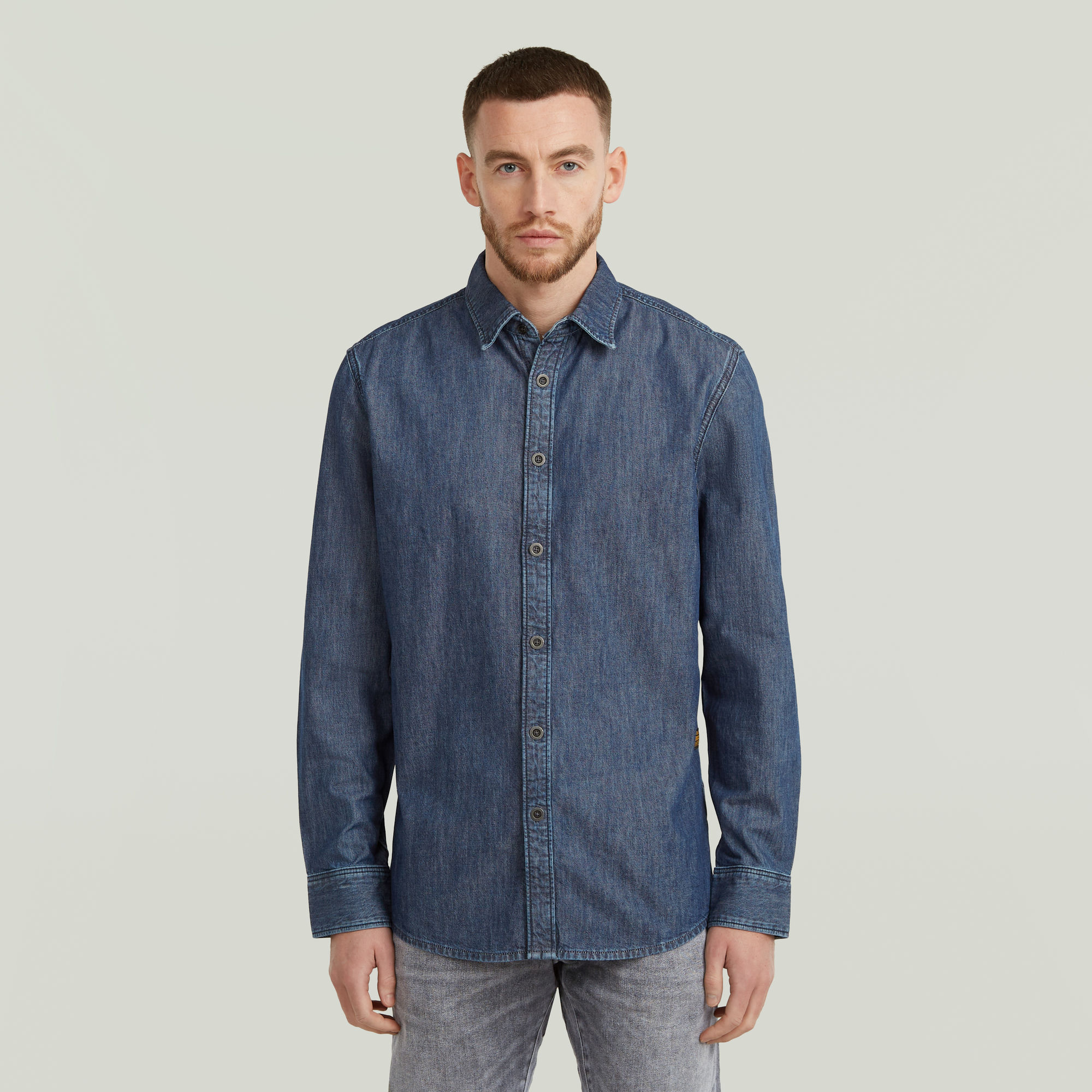 G-Star RAW Clean Slim Shirt - Donkerblauw - Heren