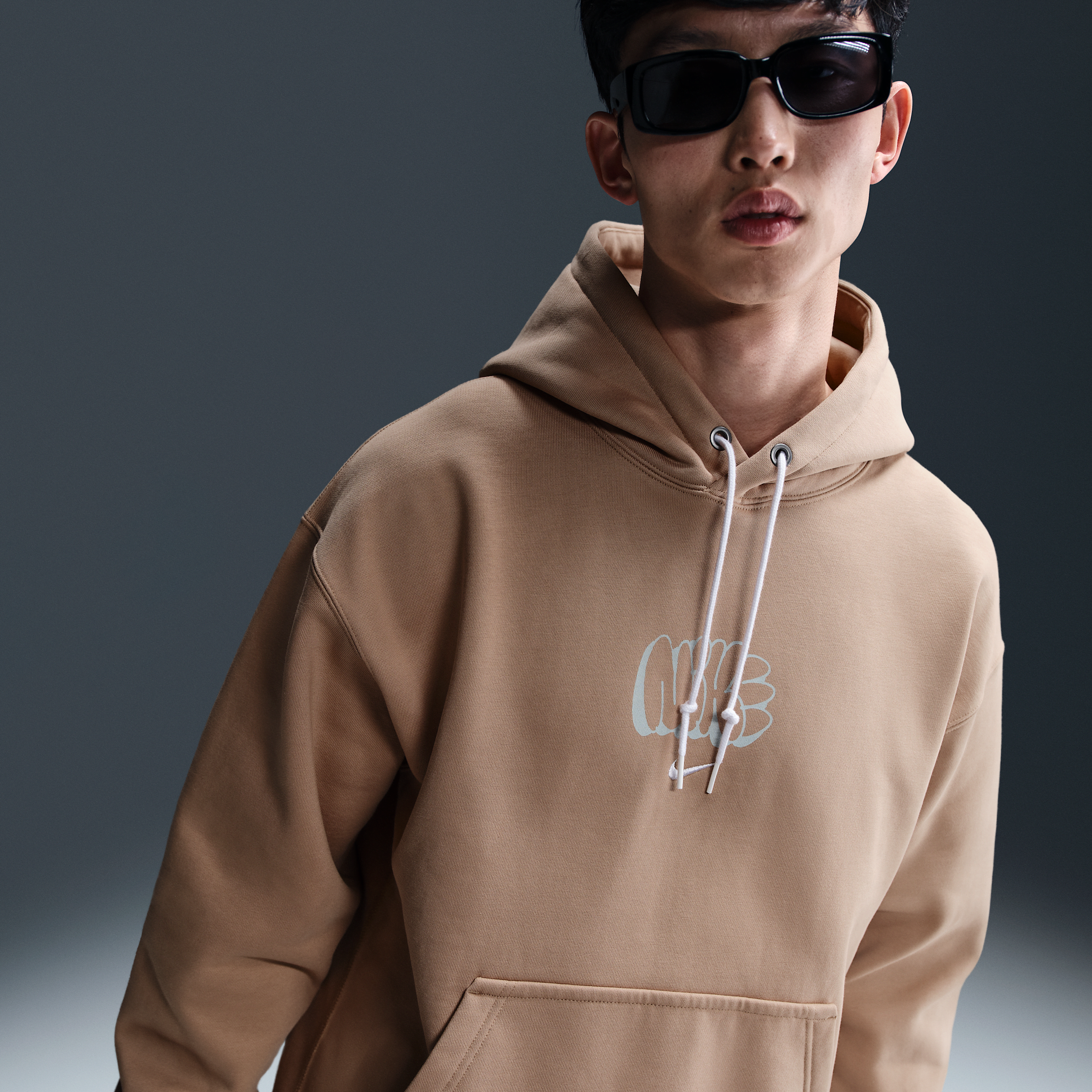 Nike Solo Swoosh Graffiti Hoodie, Brown