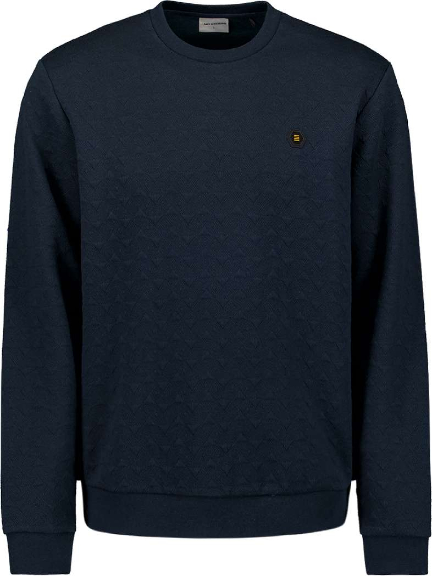 No Excess Sweater crewneck jacquard deep blue