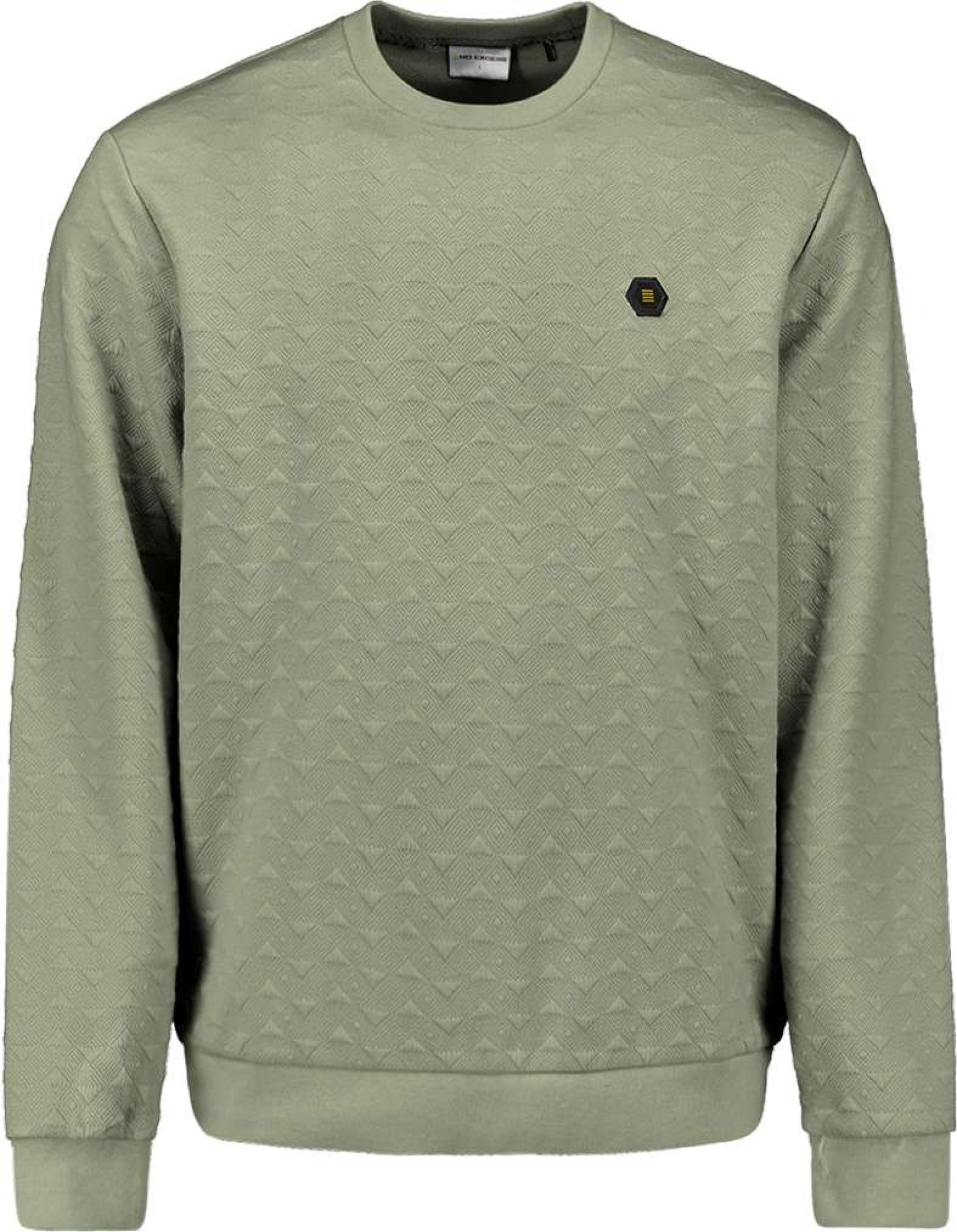 No Excess Sweater crewneck jacquard light army