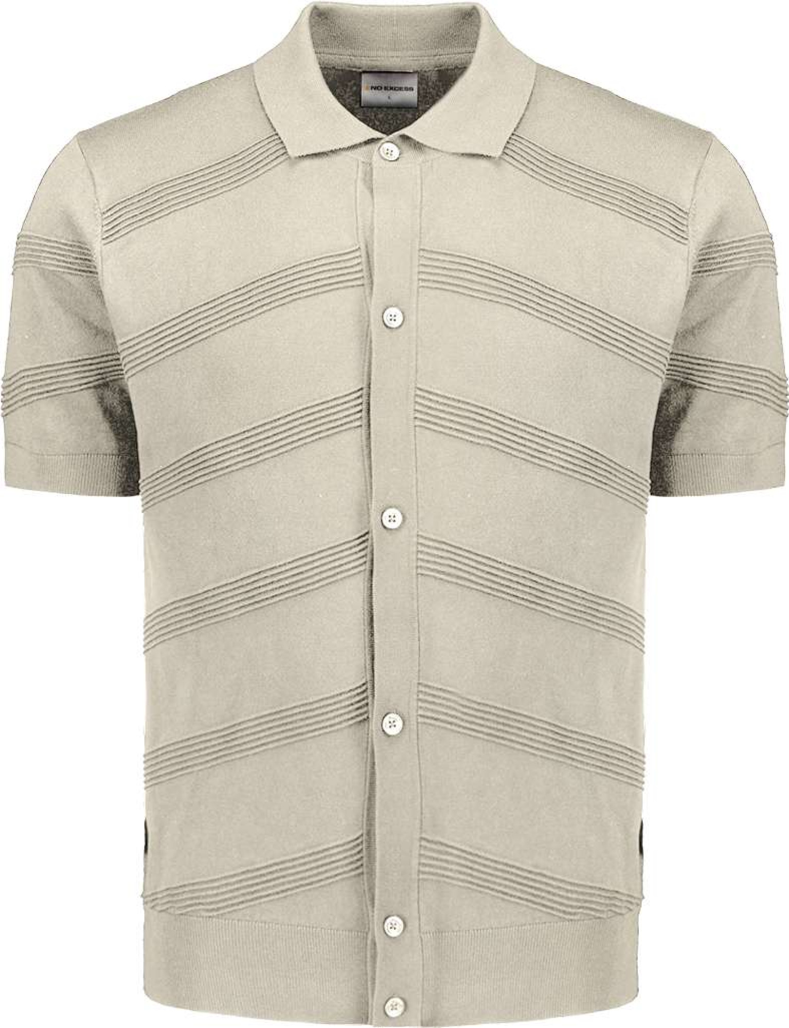 No Excess Pullover short sleeve full button p cement