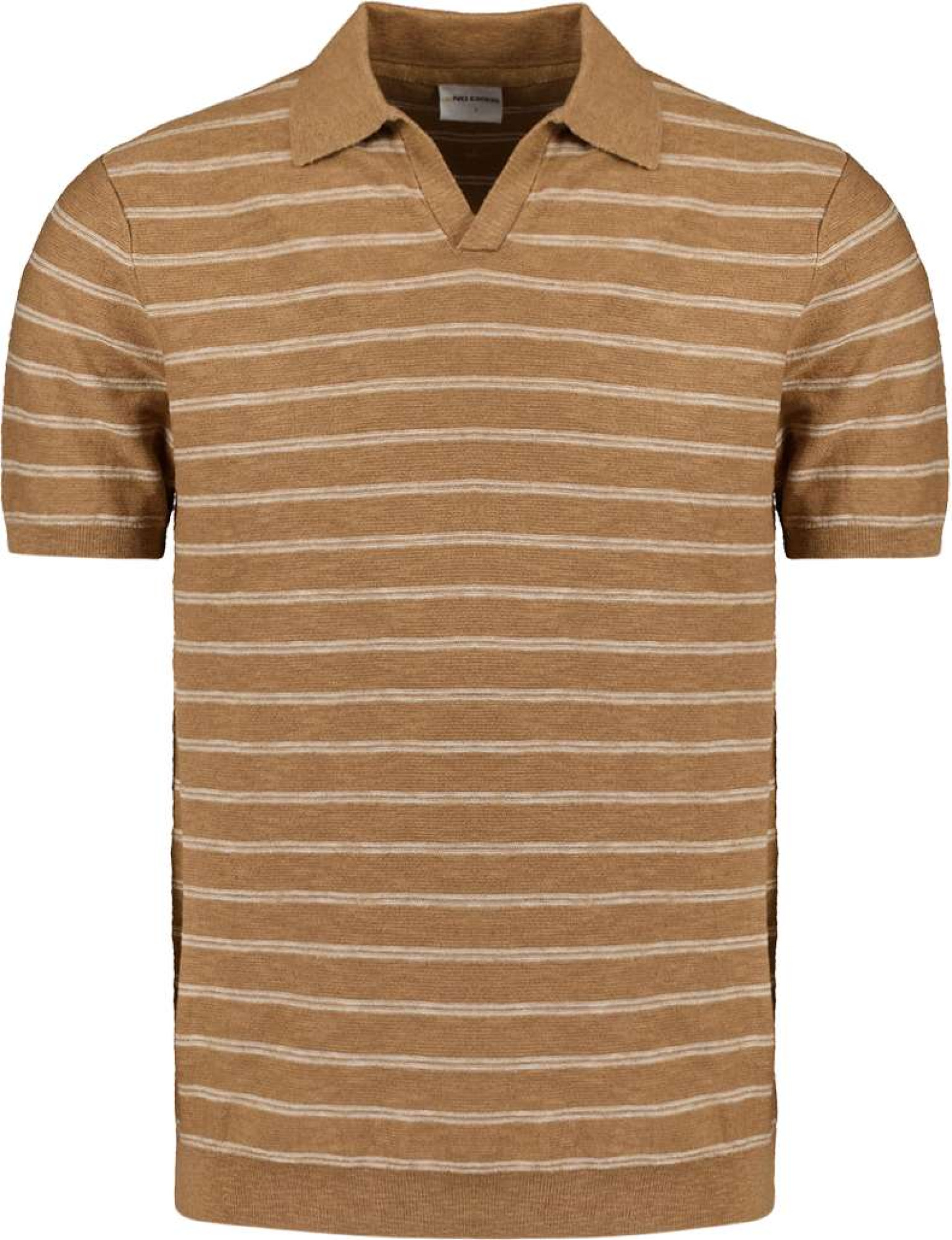 No Excess Pullover short sleeve polo v stripe