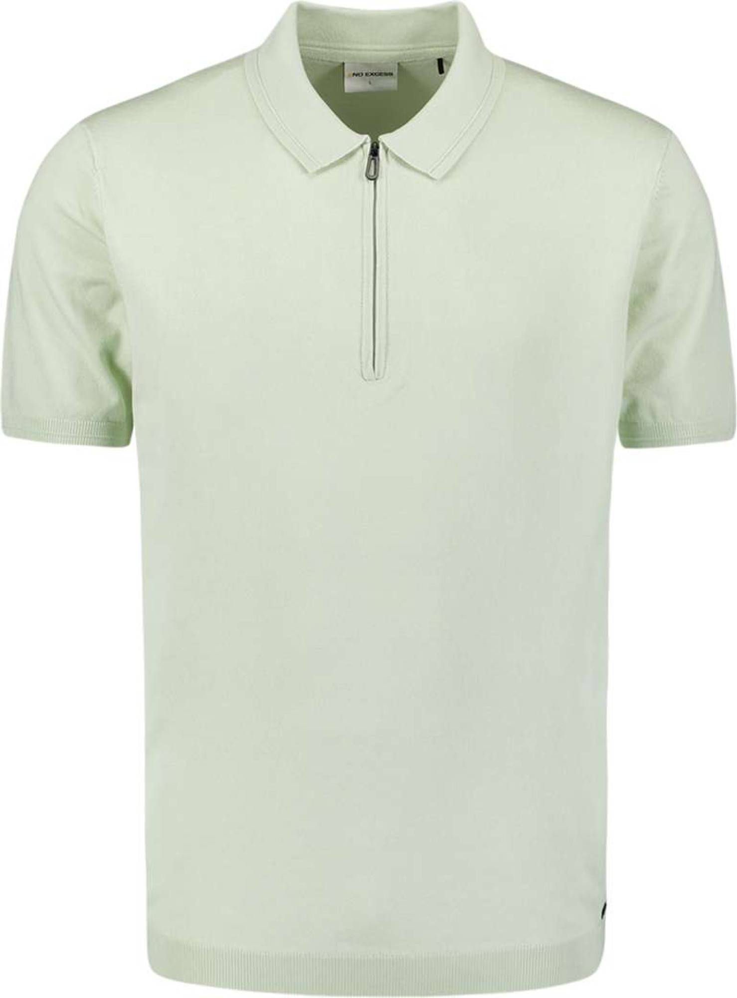 No Excess Pullover short sleeve polo zip soli mint