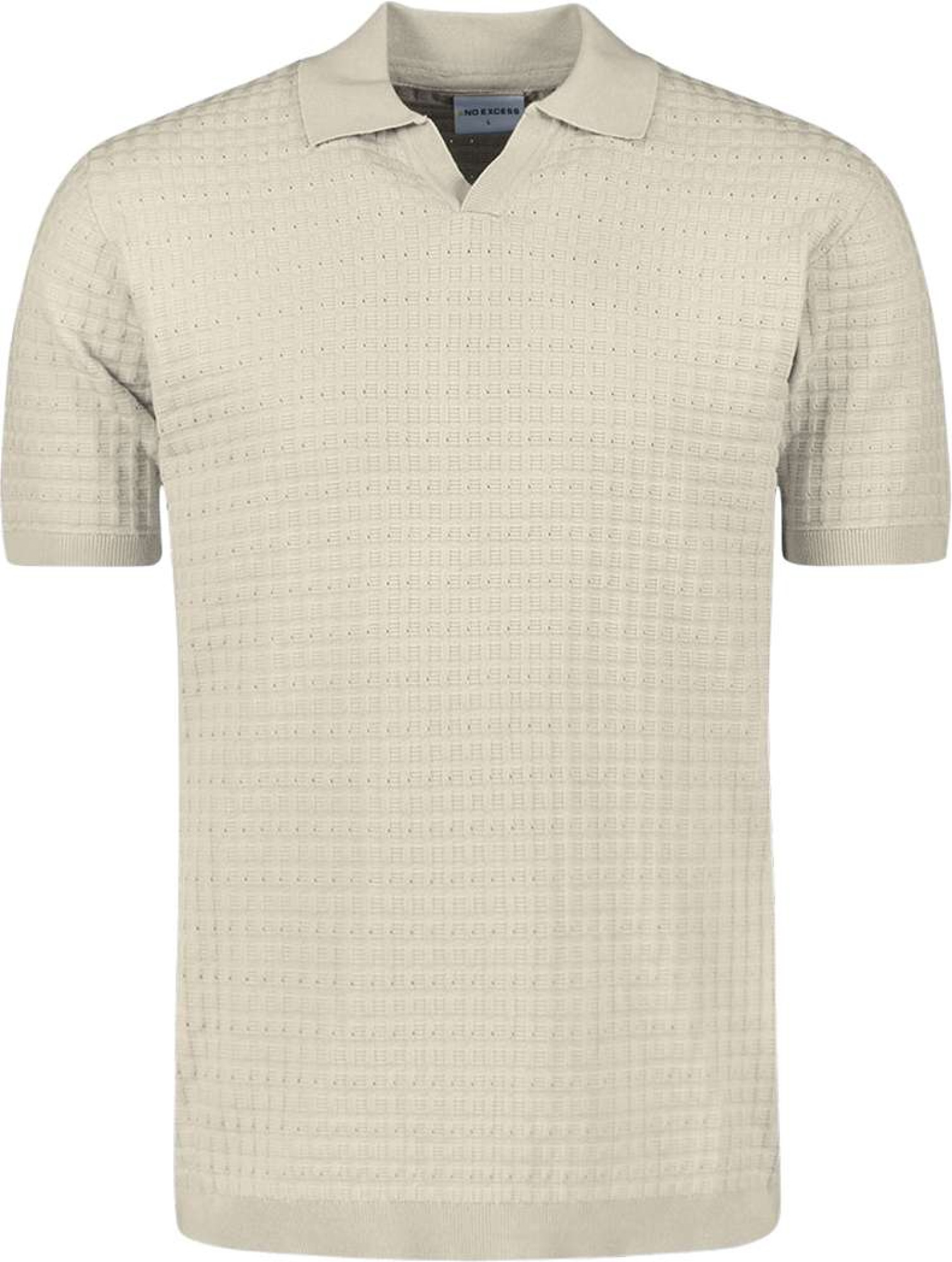 No Excess Pullover short sleeve polo v solid cement