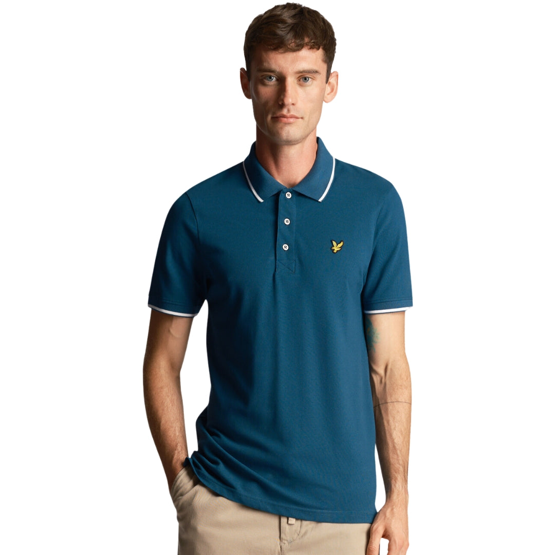 Lyle & Scott getipt après-marineblauw poloshirt