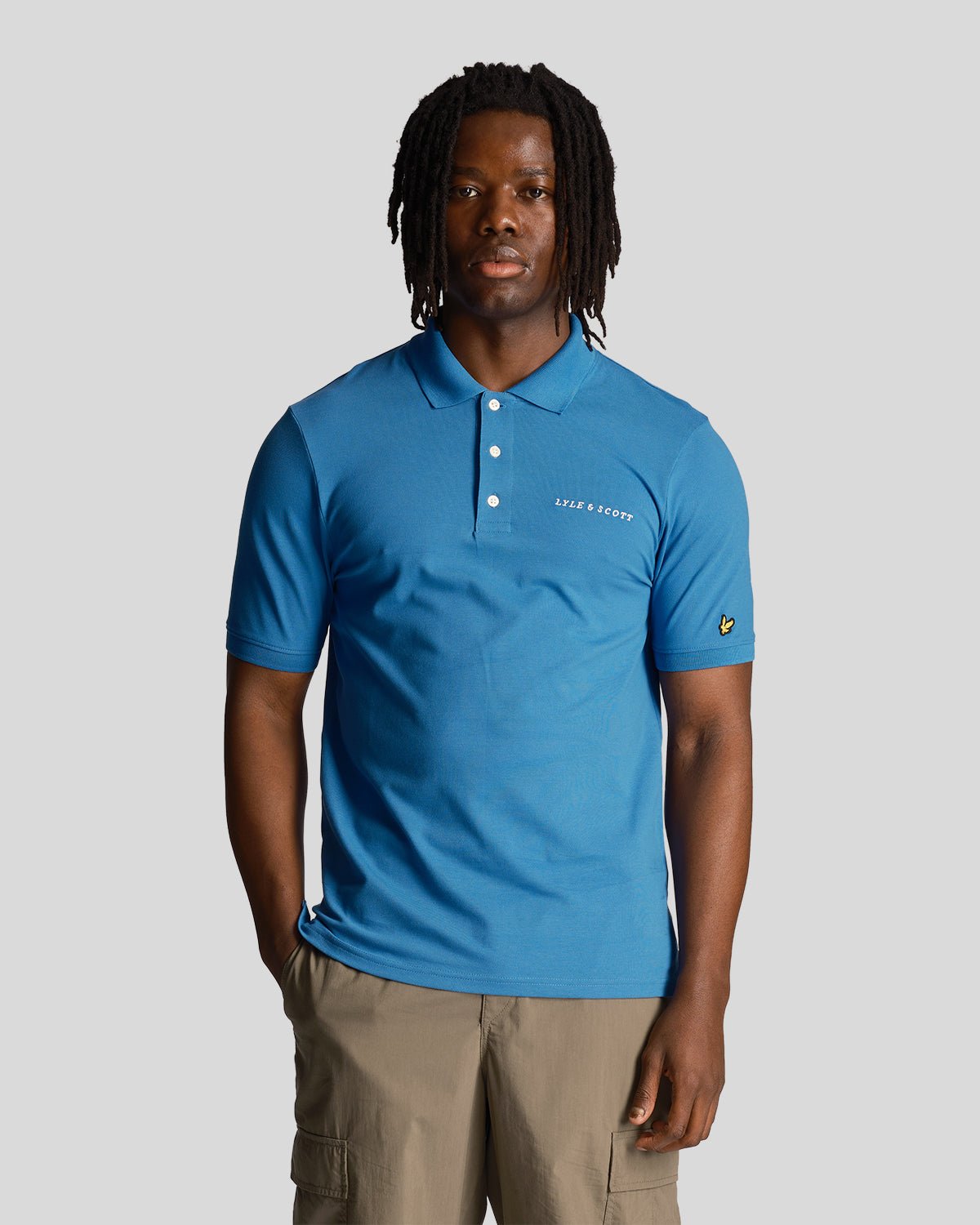 Lyle & Scott Men's Lyle And Scott Embroidered Polo Shirt in Blue