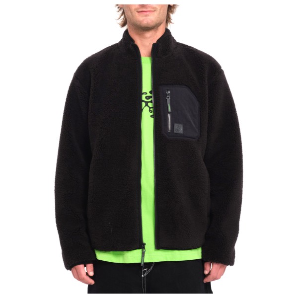 Volcom - Muzzer Fuzzar Zip - Fleecevest, zwart