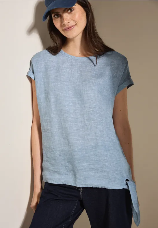 cecil Chambray blouse met knopen