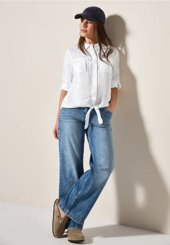 cecil Blouse met knoop in de zoom