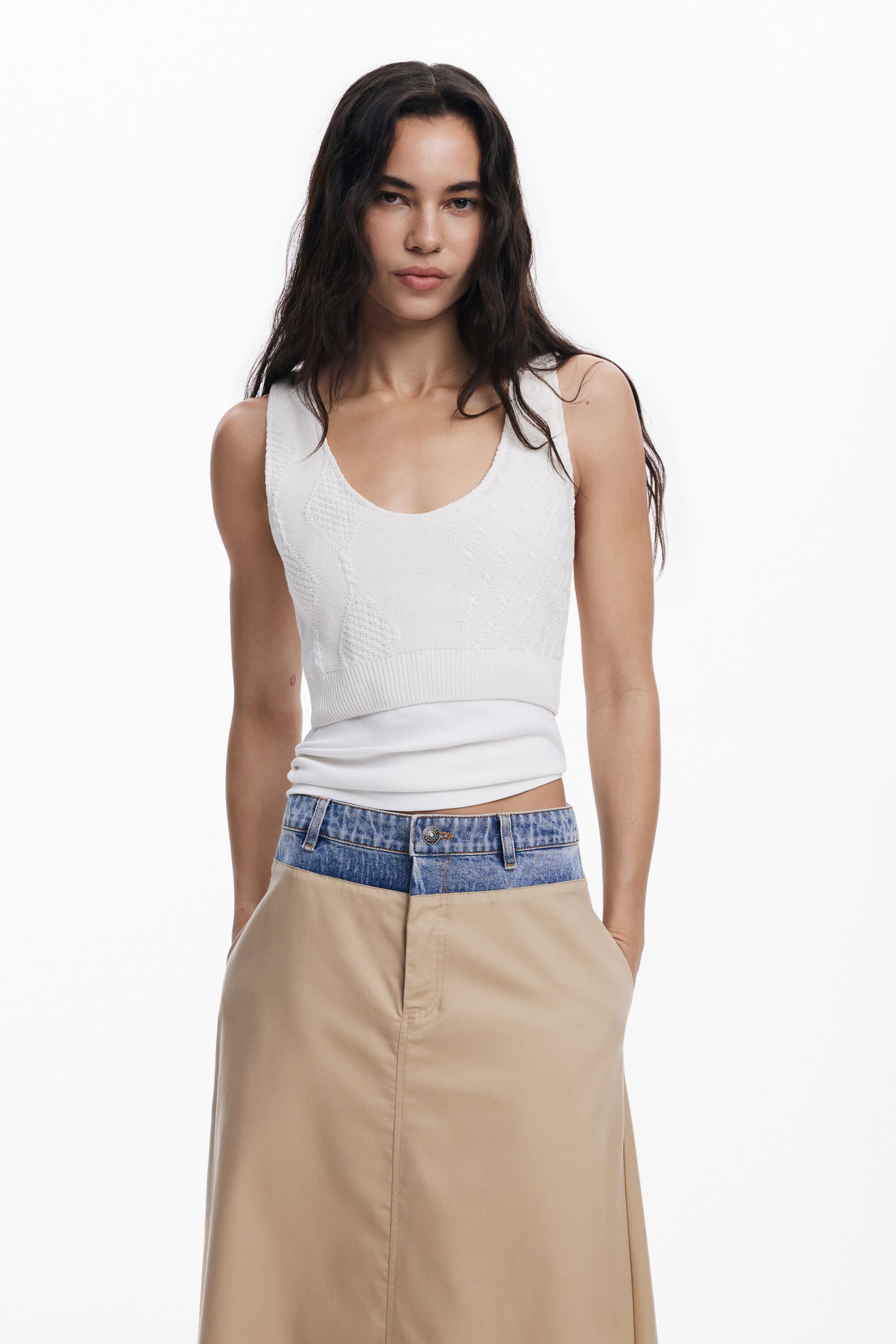 desigual 2-in-1 T-shirt - WHITE