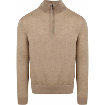 Sweater Suitable Merino Half Zip Trui Beige