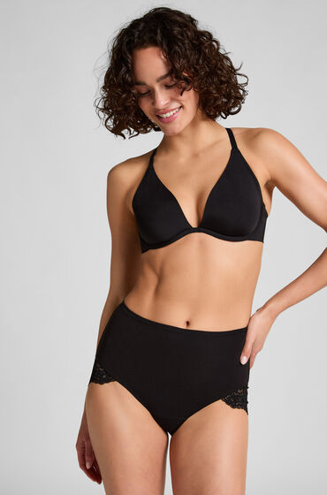 Hunkemöller Superslip maxi kant Zwart