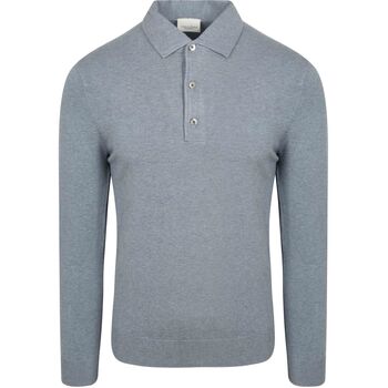 Sweater Profuomo Longsleeve Poloshirt Luxury Basic Blauw