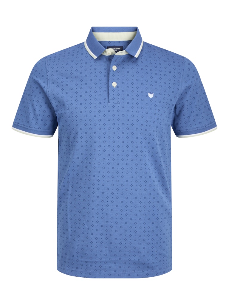 Jack & Jones jprpaulos play aop blu. ss polo 12154548 bright cobalt