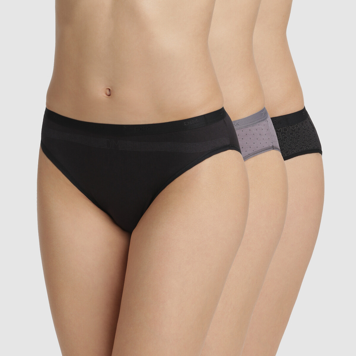 DIM Set van 3 slips les pockets stretch katoen