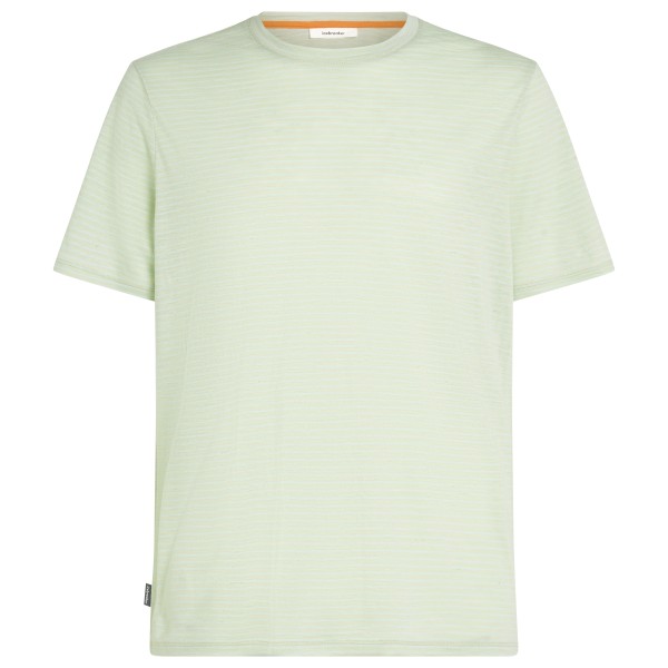 Icebreaker - Merino Linen S/S Tee Stripe - Merinoshirt, wit