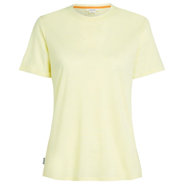 Icebreaker - Women's Merino Linen S/S Tee Stripe - Merinoshirt, geel