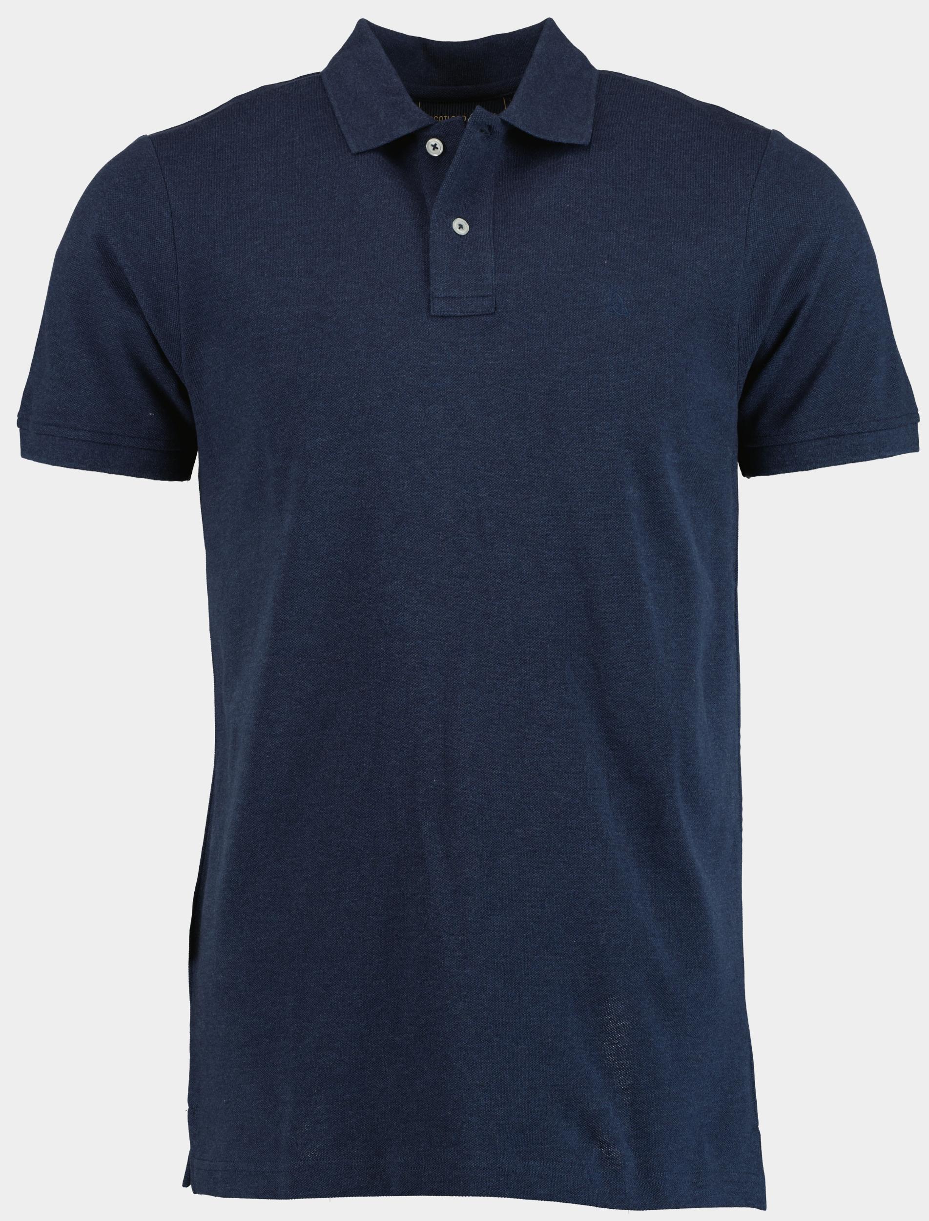 Bos Bright Blue Scotland blue polo korte mouw fang polo 25108fa63sb/290 navy