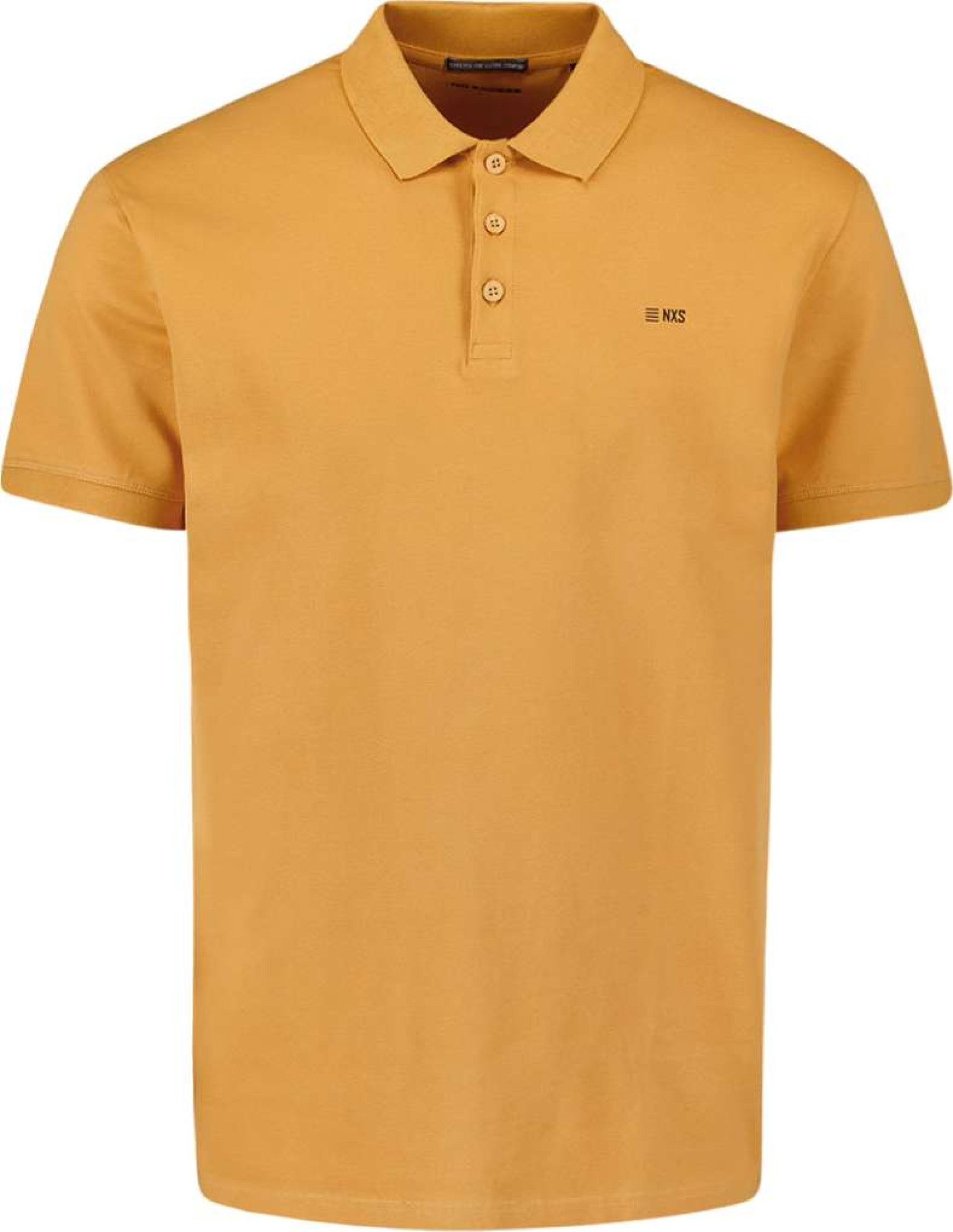 No Excess Polo pique solid stretch yellow