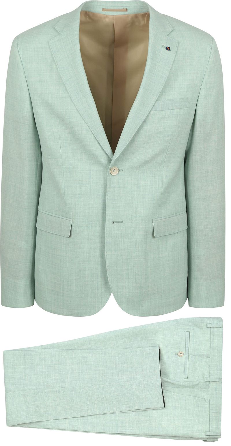Suitable Toulon Kostuum Wol Surf Groen